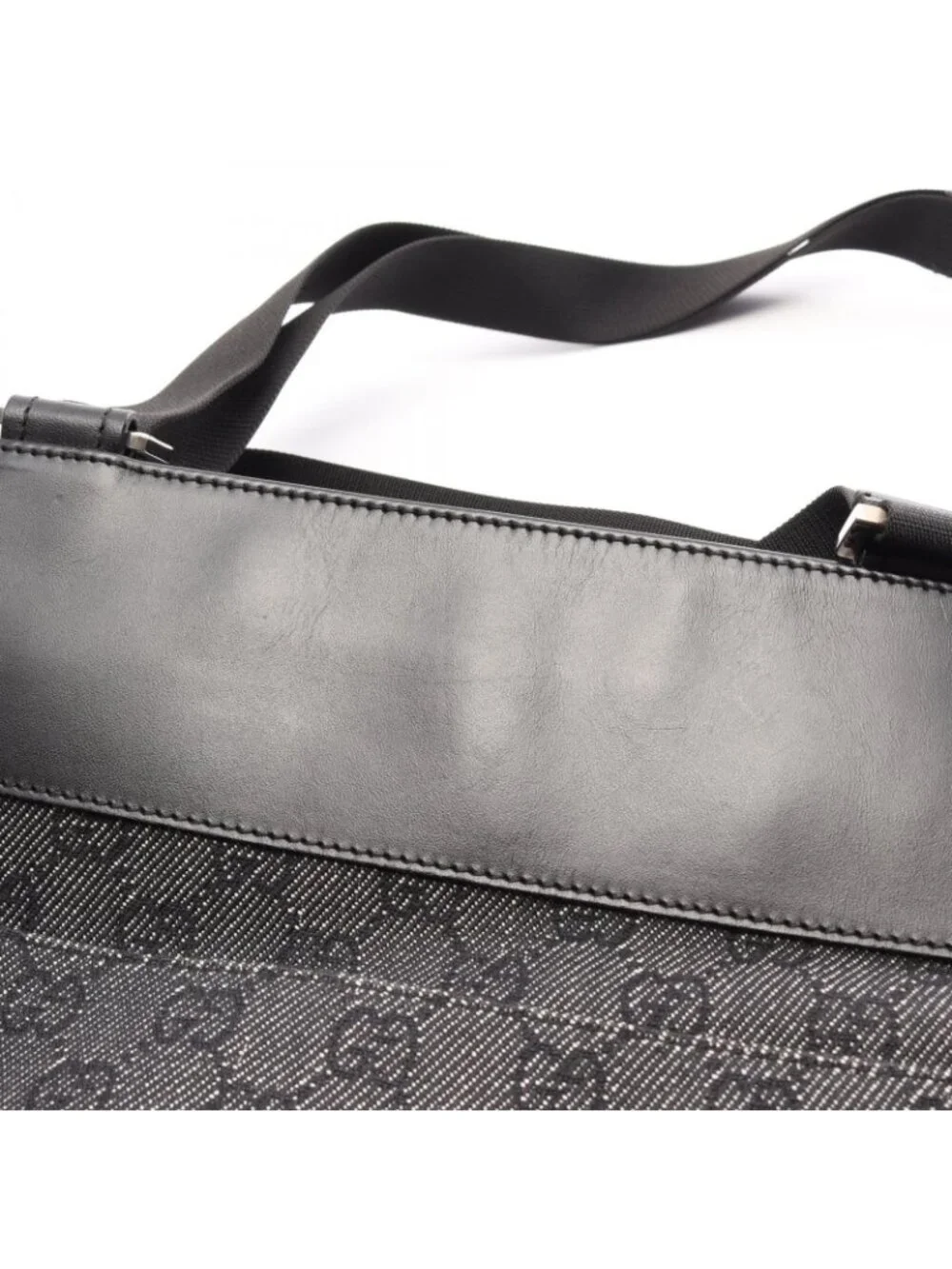 Gucci Shoulder Bag GG Canvas Gray Black - Picture 8 of 8